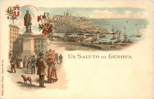 Un Saluto da Genova - Litho - Verlag Carl Künzli