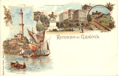 Ricordo di Genova - Litho - Verlag Carl Künzli