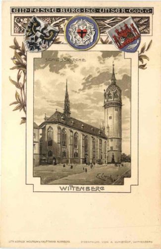Wittenberg - Litho - Prägekarte