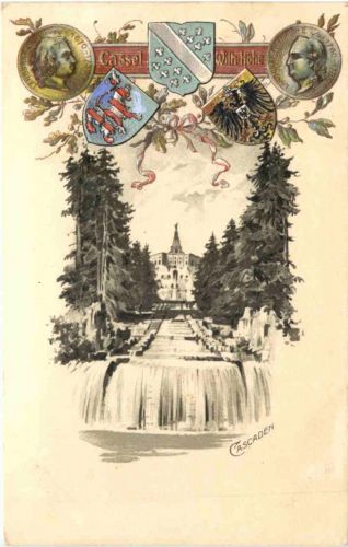 Cassel Wilhlemshöhe - Litho - Prägekarte