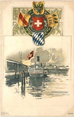 Romanshorn - Litho Prägekarte