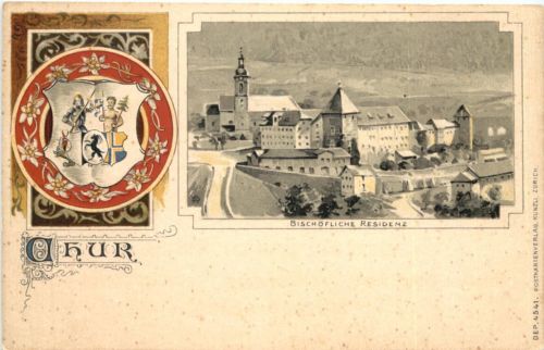 Chur - Litho Prägekarte