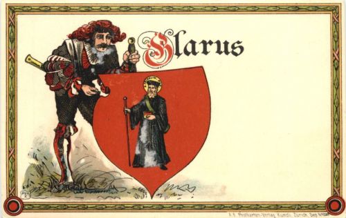 Kanton Glarus Wappen - Litho