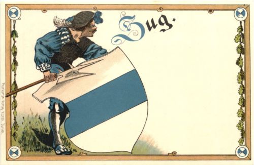 Kanton Zug Wappen - Litho