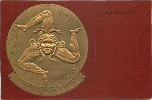 Emblema della Sicilia - Trinacria - Prägekarte