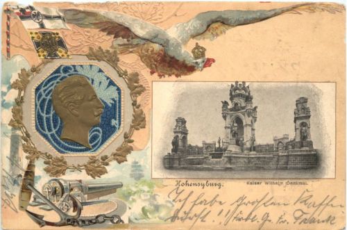 Hohensyburg - Litho Prägekarte