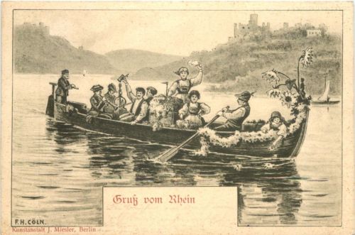 Gruss vom Rhein - Künstler F.H. Cöln