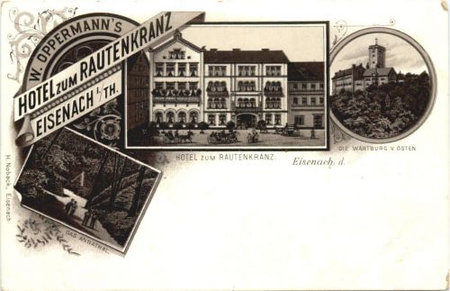 Eisenach - Hotel zum Rautenkranz - Litho