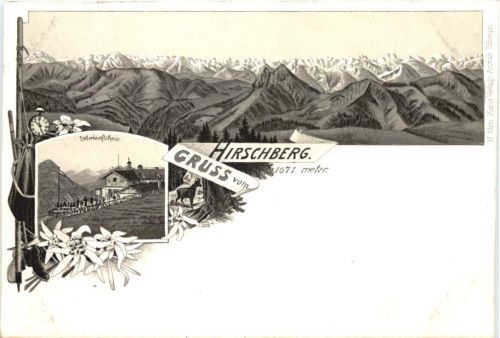 Gruss vom Hirschberg - Litho