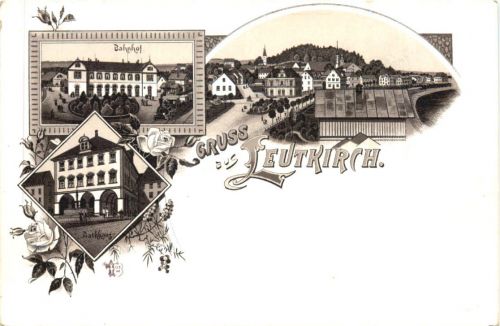 Gruss aus Leutkirch - Litho