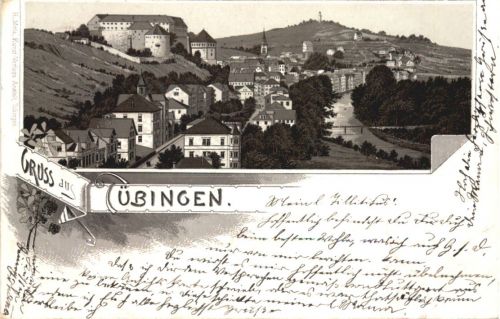 Gruss aus Tübingen - Litho
