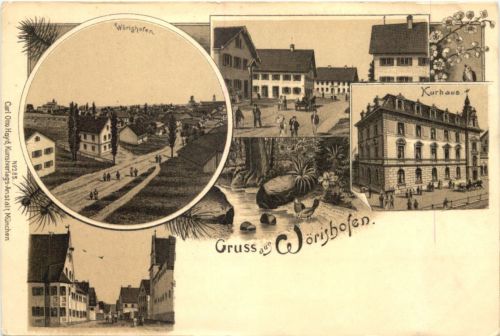 Gruss von der Wörishofen - Litho