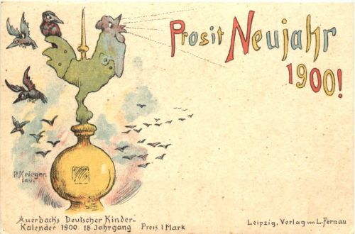 Prosit Neujahr 1900 - Wetterhahn