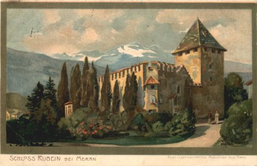 Meran - Schloss Rubein - Litho