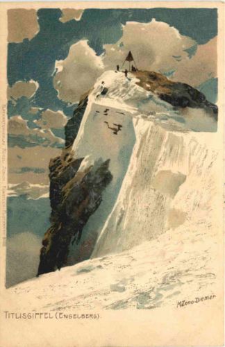 Titlisgipfel Engelberg - Künstler Zemo Diemer - Litho