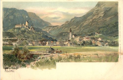 Aschau im Chiemgau - Künstler Comton - Litho