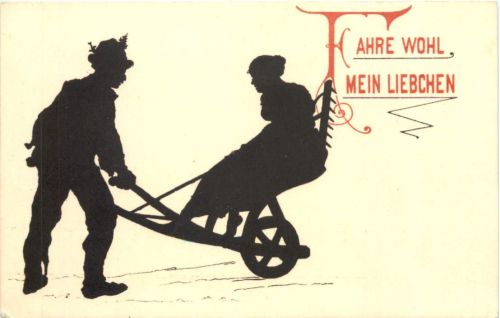 Scherenschnitt - Fahre Wohl mein Liebchen