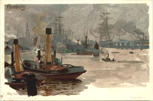 Hamburg - Künstler Kley - Litho
