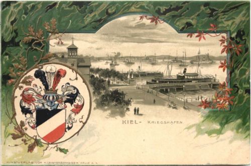 Kiel - Kriegshafen - Litho