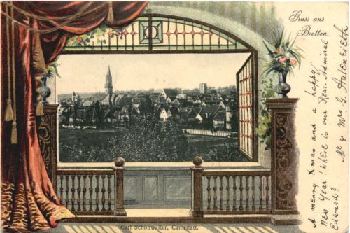 Gruss aus Bretten - Litho