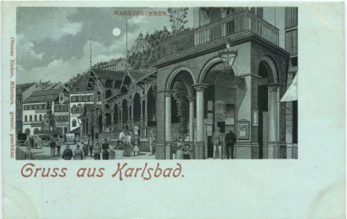 Gruss aus Karlsbad - Litho