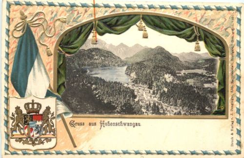 Gruss aus Hohenschwangau - Litho