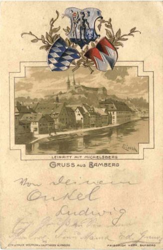 Gruss aus Bamberg - Litho