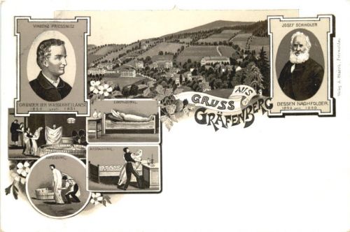 Gruss aus Gräfenberg - Litho - Böhmen