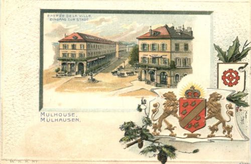 Mulhouse - Eingang zur Stadt - Litho