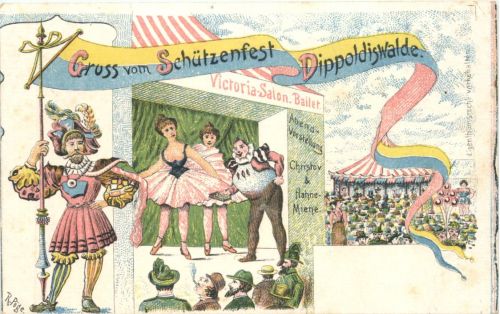 Gruss vom Schützenfest Dippoldiswalde - Litho