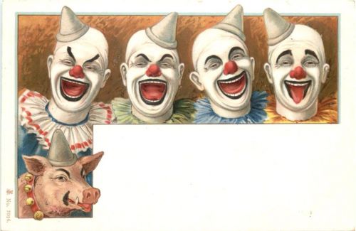 Zirkus - Clwns - Litho