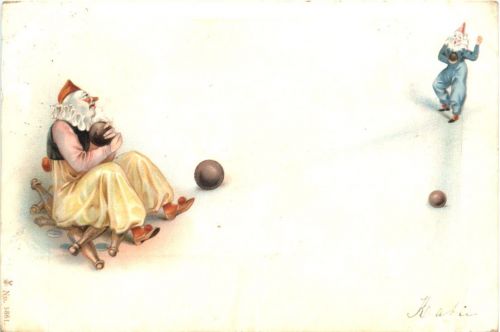 Zirkus - Clown beim Keglen