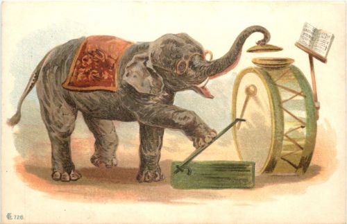 Zirkus - Elefant - Litho
