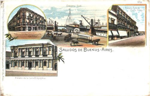 Argentina - Recuerdos de Buenos Aires - Litho