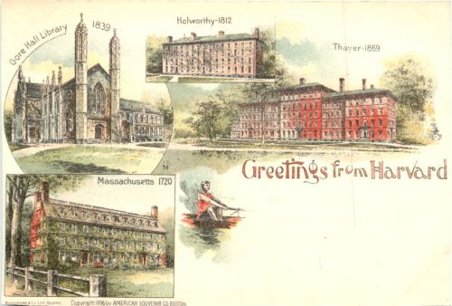 Greetings fom Harvard USA - Litho