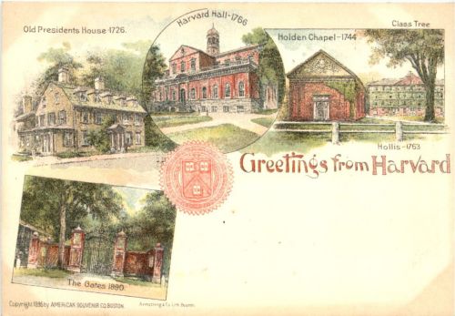 Greetings fom Harvard USA - Litho