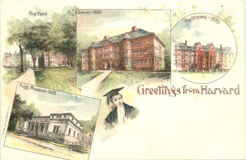 Greetings fom Harvard USA - Litho