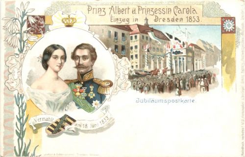 Dresden - Prinz Albert Einzug in Dresden - Litho