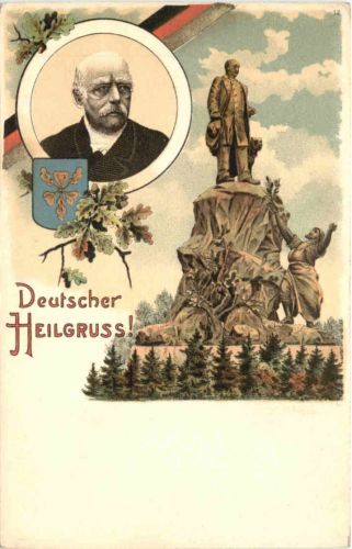 Deutscher Heilgrusse - Bismarck - Litho