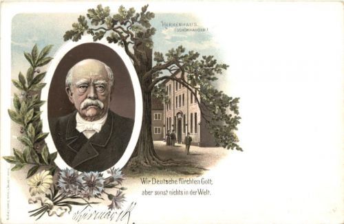 Herrenhaus Schönhausen Elbe - Bismarck - Litho