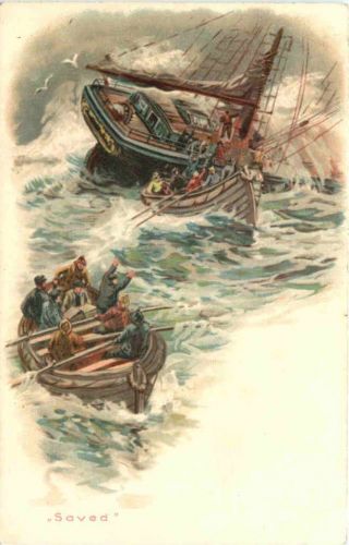 Segelschiff- Saved - Litho