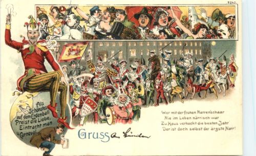 Gruss vom Carneval - Litho