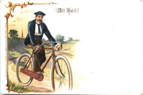 Fahrrad - All Heil - Litho