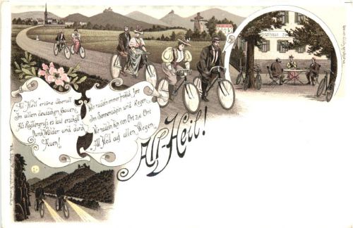 Fahrrad - All Heil - Litho