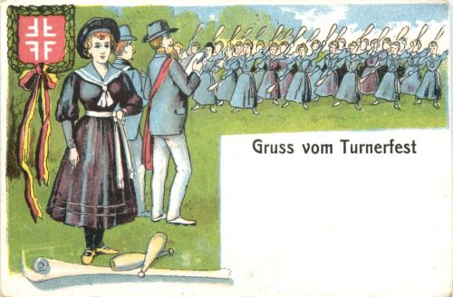 Gruss vom Turnerfest - Litho
