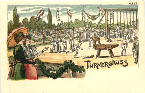 Turnen - Turnergruss - Litho