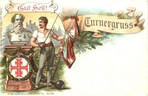 Turnen - Turnergruss - Litho