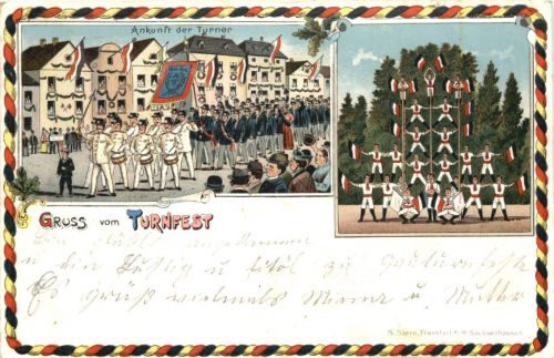 Mansfeld - Gruss vom Turnfest- Litho