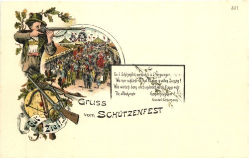 Schützenfest - Gut Ziel - Litho