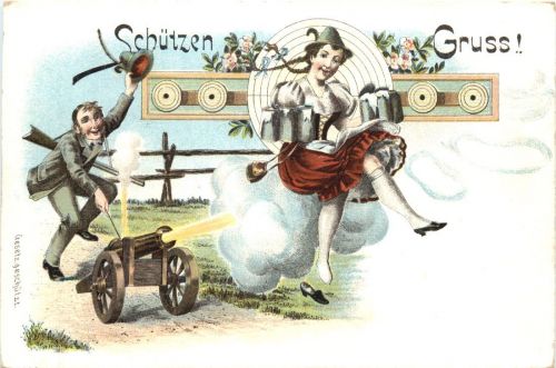 Schützengruss - Litho